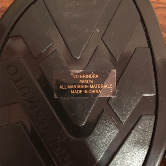 Women's Vince Camuto Black Erinda Slide Sandal Sz 37.5/US 7.5 NWOB - Picture 4 of 4